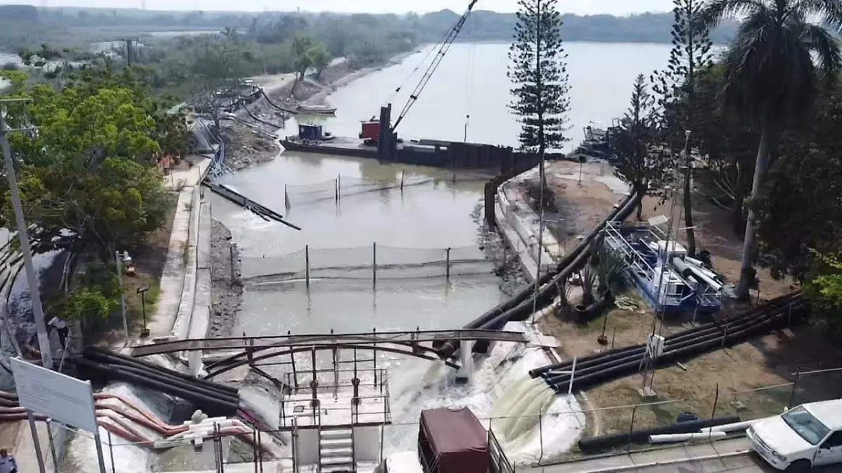 Bombean agua al sistema lagunario Chairel pronto restablecerán el servicio en Tampico José Luis Tapia (2)